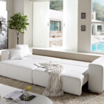 Big Sofa Marbeya 290X110 Cm Weiss Mit Schlaffunktion | Delife With Big Sofa Xxl Mit Schlaffunktion