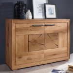 Kommode Massivholz Sideboard B 114 H 86 T 40 Cm Waldeiche Anrichte For Kommoden Sideboards