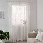 Lillegerd Sheer Curtains, 1 Pair – White Leaves 145X250 Cm In Gardinen Wohnzimmer Ikea